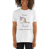 T-shirt licorne "Unique comme une licorne"