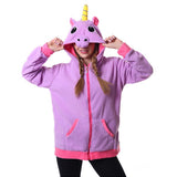 Sweat licorne mauve