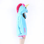 Sweat licorne bleu