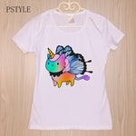 T-shirt licorne chat papillon