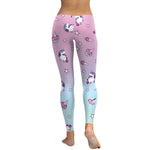 Legging licorne Nuance rose et bleu