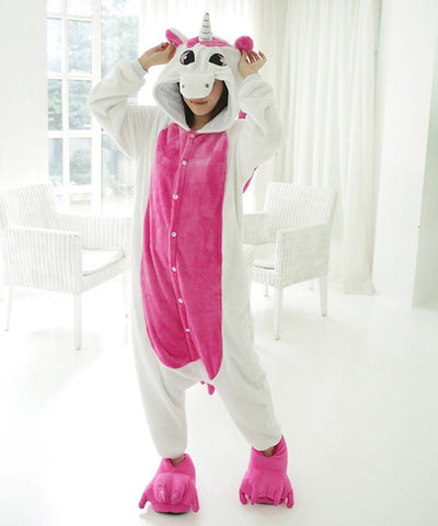 Kigurumi Licorne blanc et rose (Combinaison Licorne)