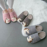 Pantoufles de nuit motif licorne