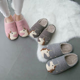 Pantoufles de nuit motif licorne
