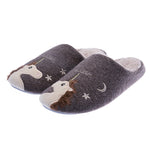 Pantoufles de nuit motif licorne
