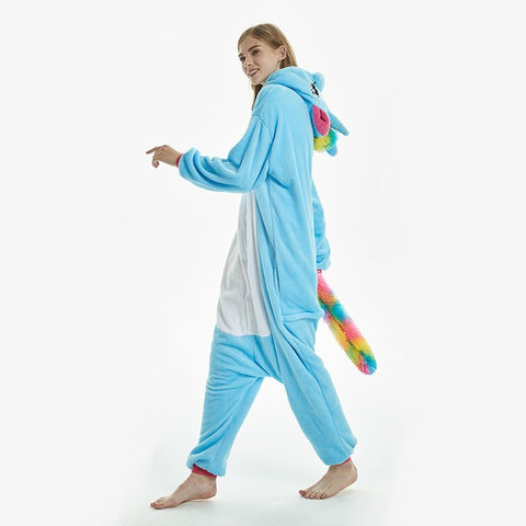 Kigurumi licorne bleu (pyjama/combinaison Licorne)