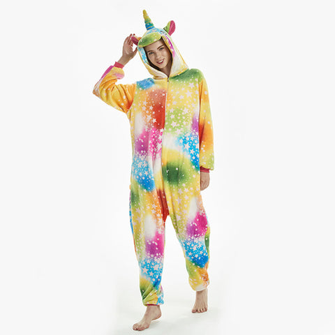 Kigurumi licorne multicouleur (pyjama/combinaison Licorne)