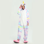 Kigurumi licorne blanc et mauve (pyjama/combinaison Licorne)