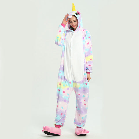 Kigurumi licorne blanc et mauve (pyjama/combinaison Licorne)