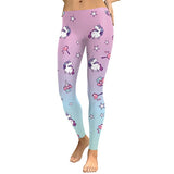 Legging licorne Nuance rose et bleu